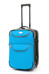 Luggage concept with case on the white
