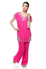 Full length of female wearing traditional indian costume