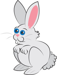 Isolated bunny cartoon creature standing