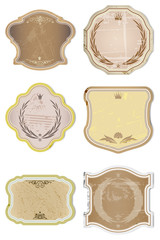 Vintage Labels Collection - 6 design elements with original anti