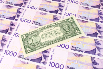 Fototapeta na wymiar NOK & US Dollar