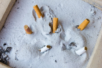 ashtray with sand