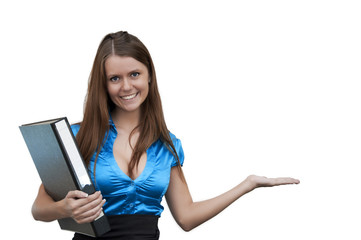 Naklejka premium Young sexy business lady