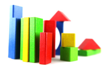 Wooden building blocks