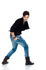 Naklejka premium Handsome young man posing