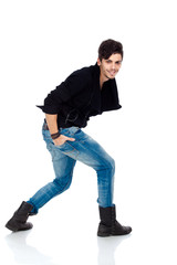 Naklejka premium Handsome young man posing