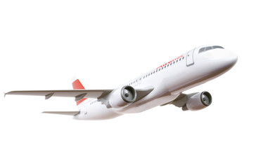 Naklejka na ściany i meble handlowych model samolotu na białym