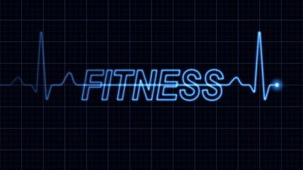 Electrocardiogram with Fitness word
