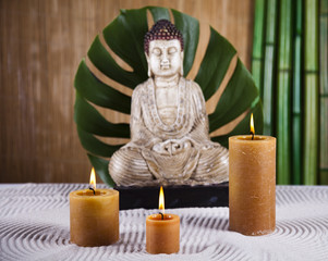 Buddha with candle