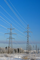 Electric main in the winter