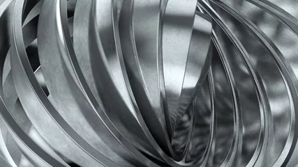 Printed kitchen splashbacks Metal Shiny metal rings