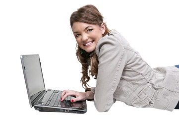 Woman Using Laptop