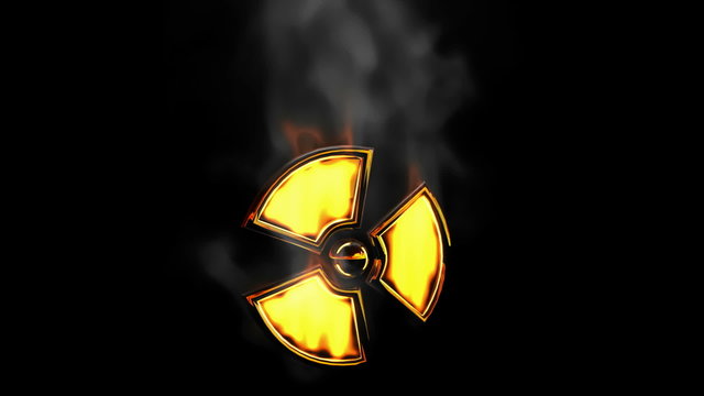 burning radiation sign