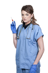 Female Doctor with Syringe