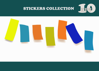 Multicolored stickers. Vector