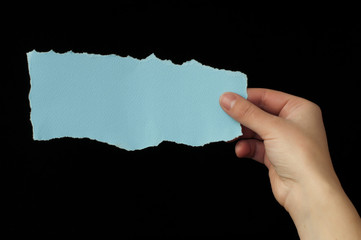 Piece of paper with space for text