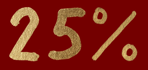 Twenty-five percent discount shiny digits