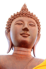 Buddha image in Thai style wood carving