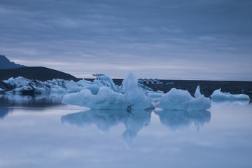 Landscape scenery with a ice, Jokulsarlon
