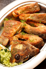 fried fillet carp