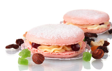 Two cakes isolated on white