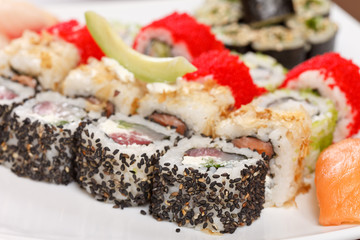 sushi on the plate