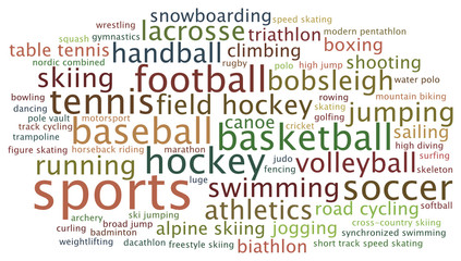 Fototapeta premium Tag Cloud Sports