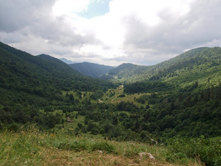 Fototapeta na wymiar beautiful mountain scenery of the Northwest Caucasus