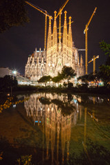 Fototapeta na wymiar La Sagrada Familia, Barcelona, spain.