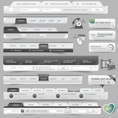 Web site design template navigation elements