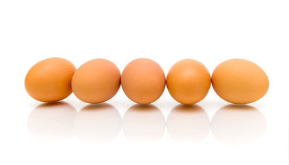 eggs on a white background