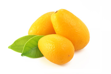Kumquat. Isolated on white background.