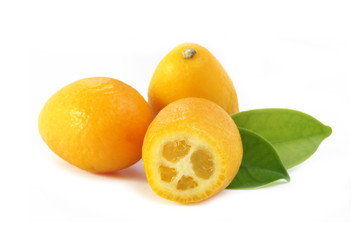Kumquat. Isolated on white background.