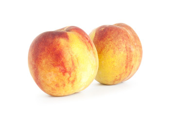 Peaches isolated on white