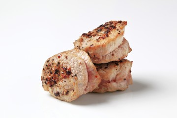 Pan roasted pork tenderloin medallions
