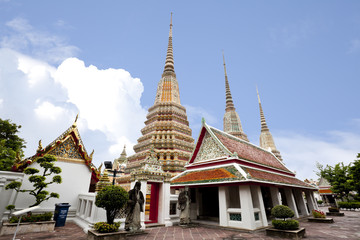 wat pho, the temple of reclining buddha in bangkok, thailand