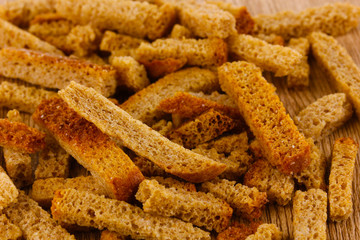 Appetizing rusks close-up