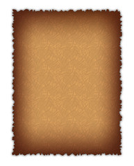 Obraz premium The old textured paper page dark and torn border.