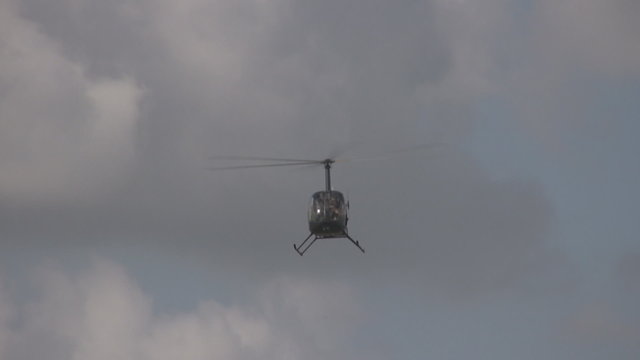 Light private helicopter landing