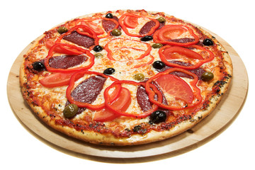 pizza with salami