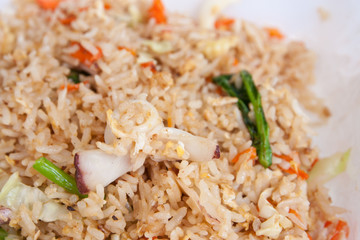 fried rice with squid