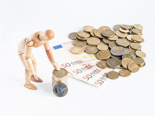 monedas y billetes de euro