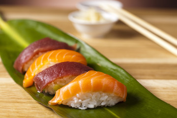 Asia and food on sushi