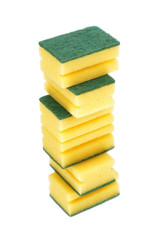 sponge group isolated on the white background,reflection