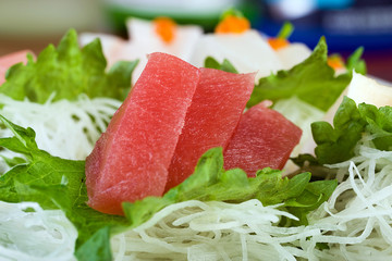 Fresh, Raw Ahi Tuna Sushi