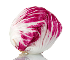 red cabbage isolated on white