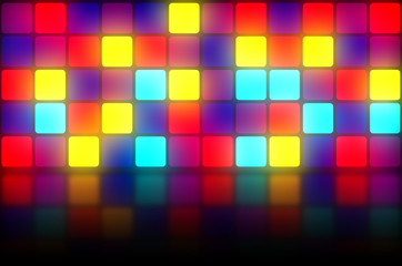 Colorful retro dancefloor backdrop