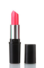 Red lipstick isolated on white background