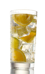 cold fresh lemonade isolated on white