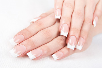 A professional French manicure